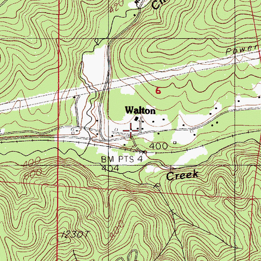 Topographic Map of Walton Post Office, OR