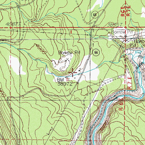 Topographic Map of Wampus Post Office (historical), OR