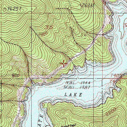 Topographic Map of Watkins Post Office (historical), OR