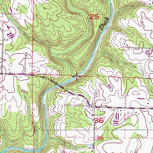Topographic Map of Copperas Branch, AL