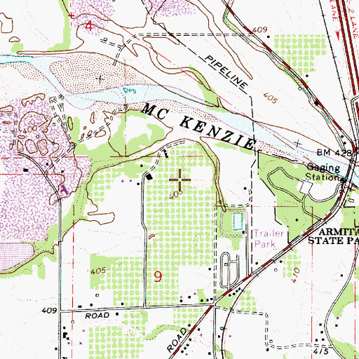 Topographic Map of Willamette Forks Post Office (historical), OR