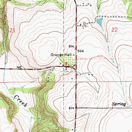 Topographic Map of Willard Post Office (historical), OR