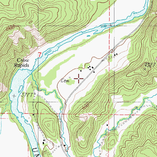 Topographic Map of Winniford Post Office (historical), OR