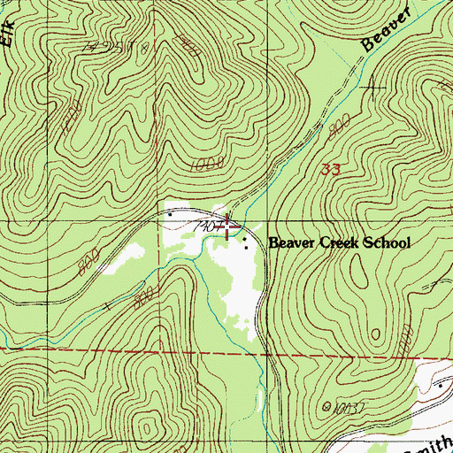Topographic Map of Woolley Post Office (historical), OR