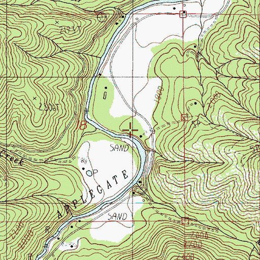 Topographic Map of Wright Post Office (historical), OR
