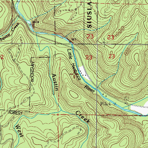 Topographic Map of Yach Post Office (historical), OR