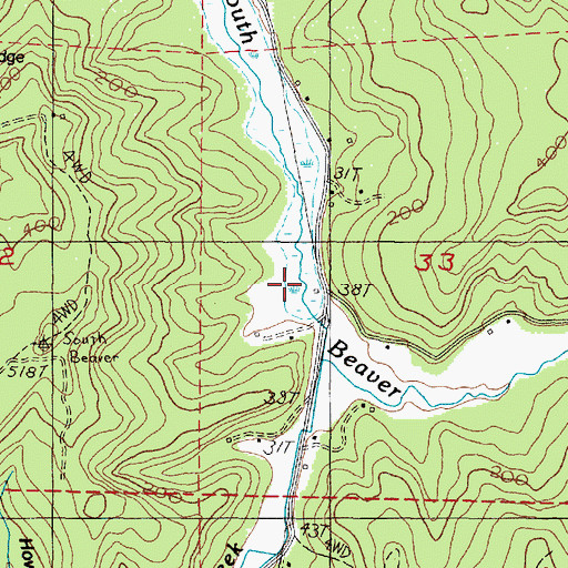 Topographic Map of Yamada Post Office (historical), OR
