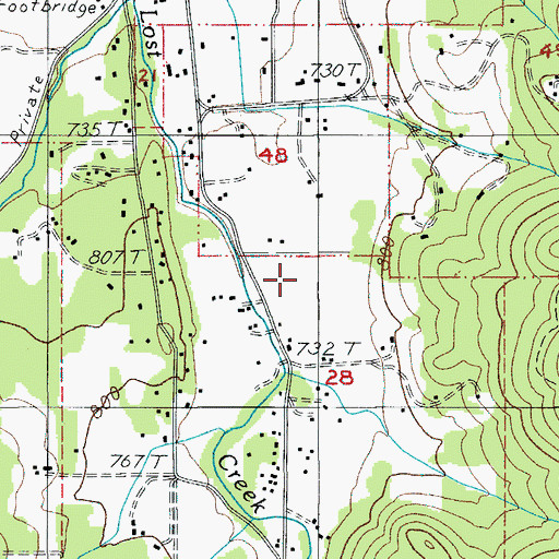 Topographic Map of Zion Post Office (historical), OR
