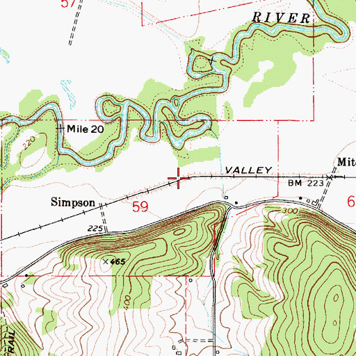 Topographic Map of V and S Crossing (historical), OR