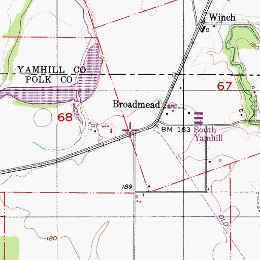 Topographic Map of Sheridan Junction (historical), OR
