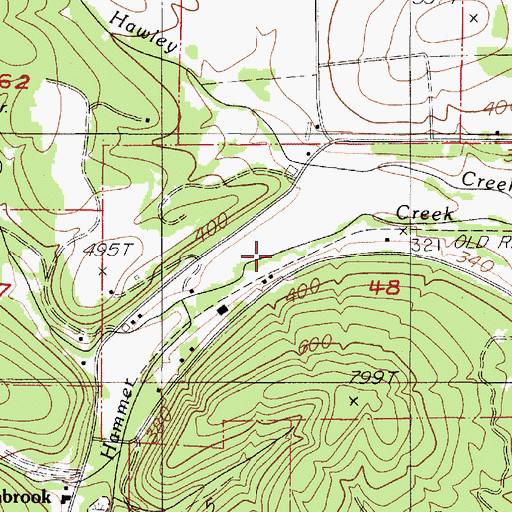 Topographic Map of Jacksons Mill (historical), OR