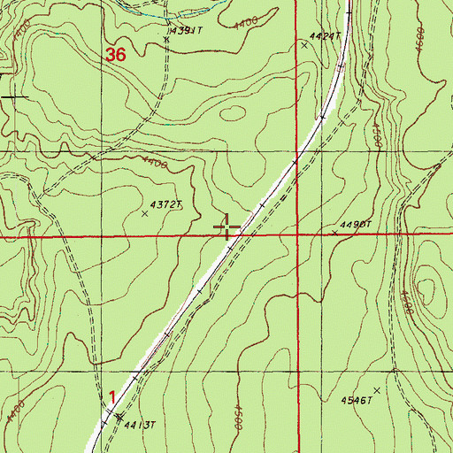 Topographic Map of Lumberton (historical), OR