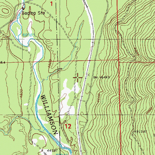 Topographic Map of Martin (historical), OR