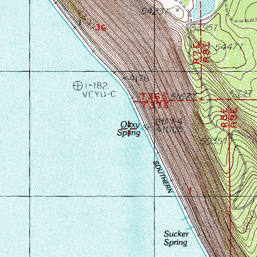 Topographic Map of Ouxy (historical), OR
