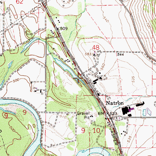 Topographic Map of Botsford (historical), OR