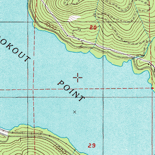Topographic Map of Burgess (historical), OR