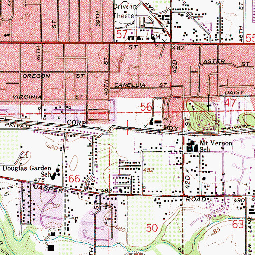 Topographic Map of Magness (historical), OR