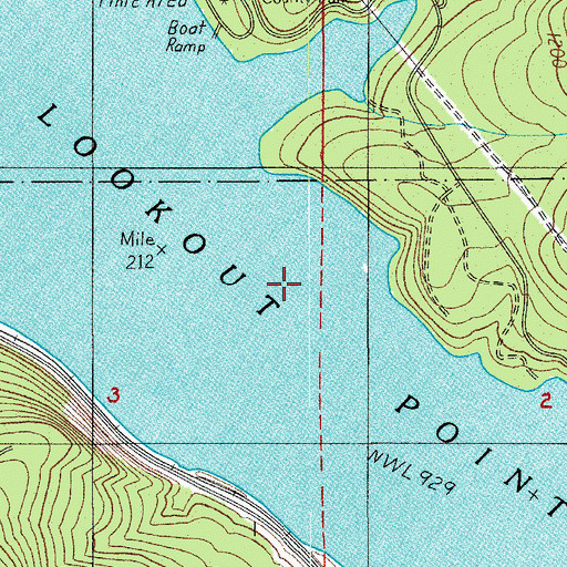 Topographic Map of Reserve (historical), OR