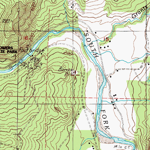 Topographic Map of Colby (historical), OR