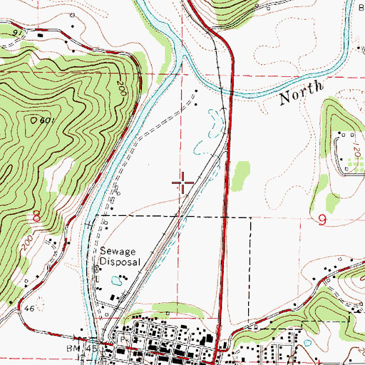 Topographic Map of Coos White Cedar Company (historical), OR