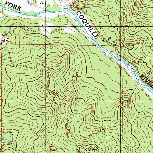 Topographic Map of Emmons (historical), OR