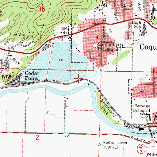 Topographic Map of Fairview Junction (historical), OR
