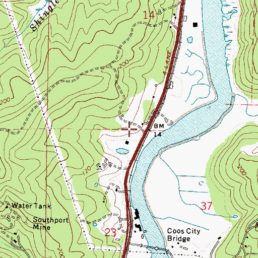 Topographic Map of Haydon (historical), OR