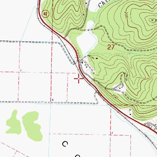 Topographic Map of Yoakum (historical), OR