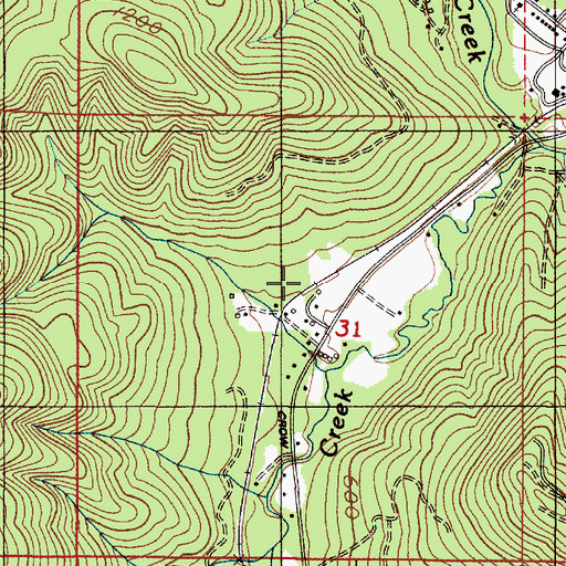 Topographic Map of Capps (historical), OR