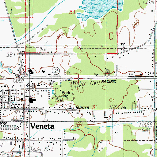 Topographic Map of Cardiff (historical), OR