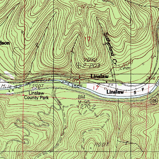 Topographic Map of H L Bergman (historical), OR
