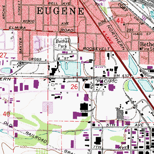 Topographic Map of Seneca (historical), OR