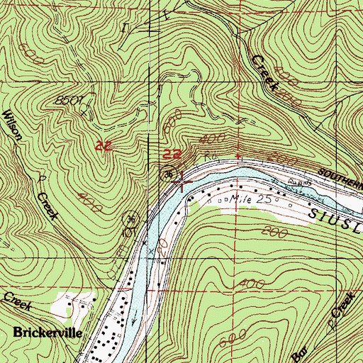 Topographic Map of Wye (historical), OR