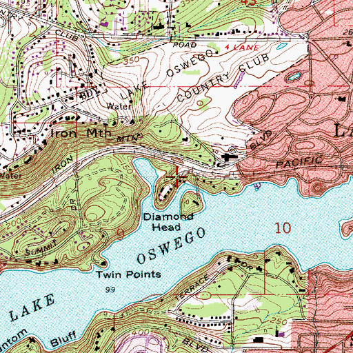 Topographic Map of Links (historical), OR