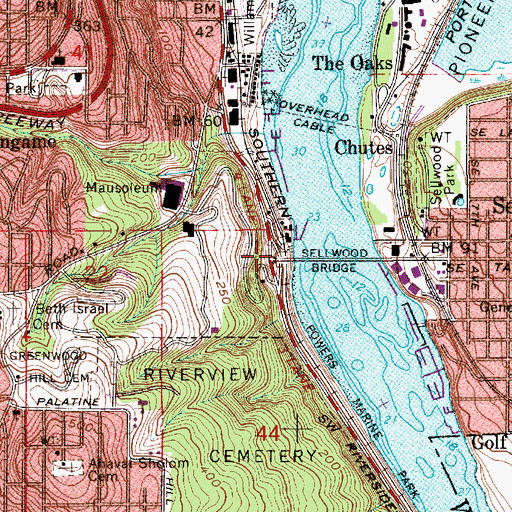 Topographic Map of Cemetery (historical), OR