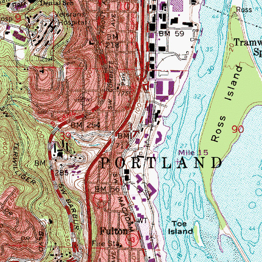 Topographic Map of Mulbox (historical), OR