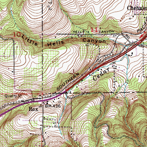 Topographic Map of Frank (historical), OR