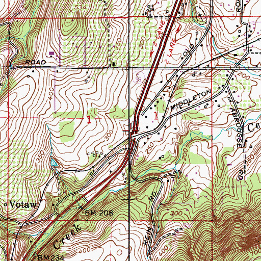 Topographic Map of Glad (historical), OR