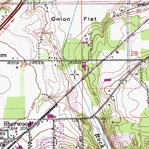 Topographic Map of Rock Creek (historical), OR