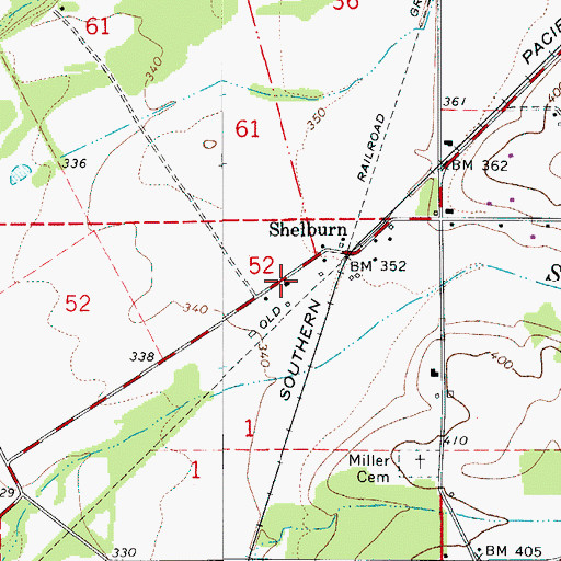 Topographic Map of Scio Junction (historical), OR