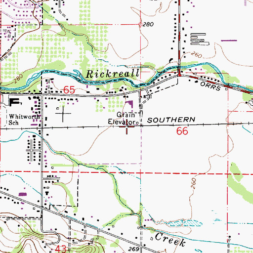 Topographic Map of Partridge (historical), OR