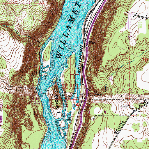 Topographic Map of Hawley Pulp and Paper (historical), OR