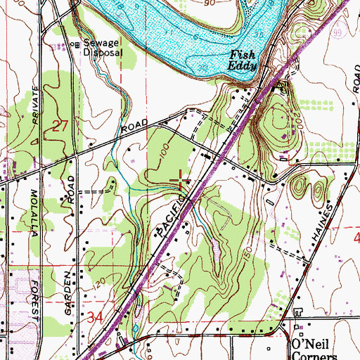 Topographic Map of Wiggins (historical), OR