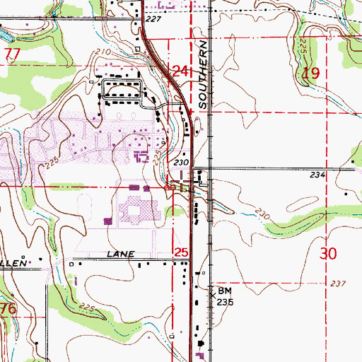 Topographic Map of Hallawell, OR