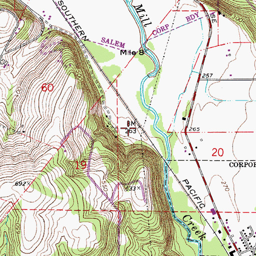 Topographic Map of Crandall (historical), OR
