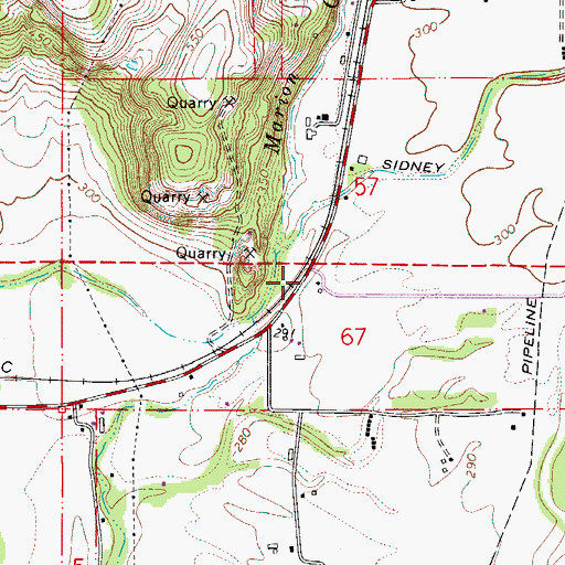 Topographic Map of Keech (historical), OR