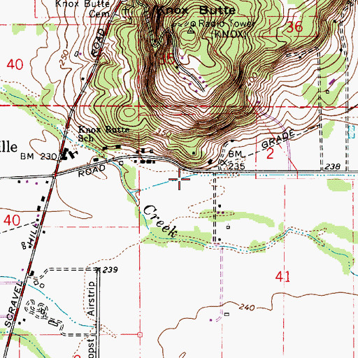 Topographic Map of Knox Butte (historical), OR