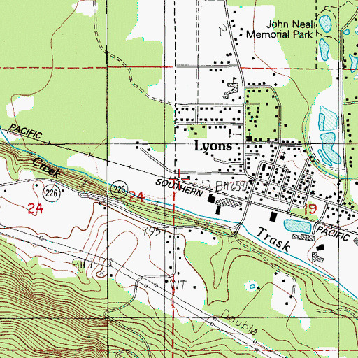 Topographic Map of Weatbery (historical), OR