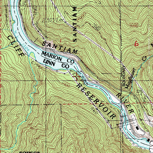 Topographic Map of Gooch Lumber Company (historical), OR
