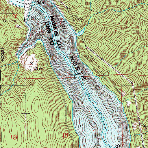 Topographic Map of Halls (historical), OR